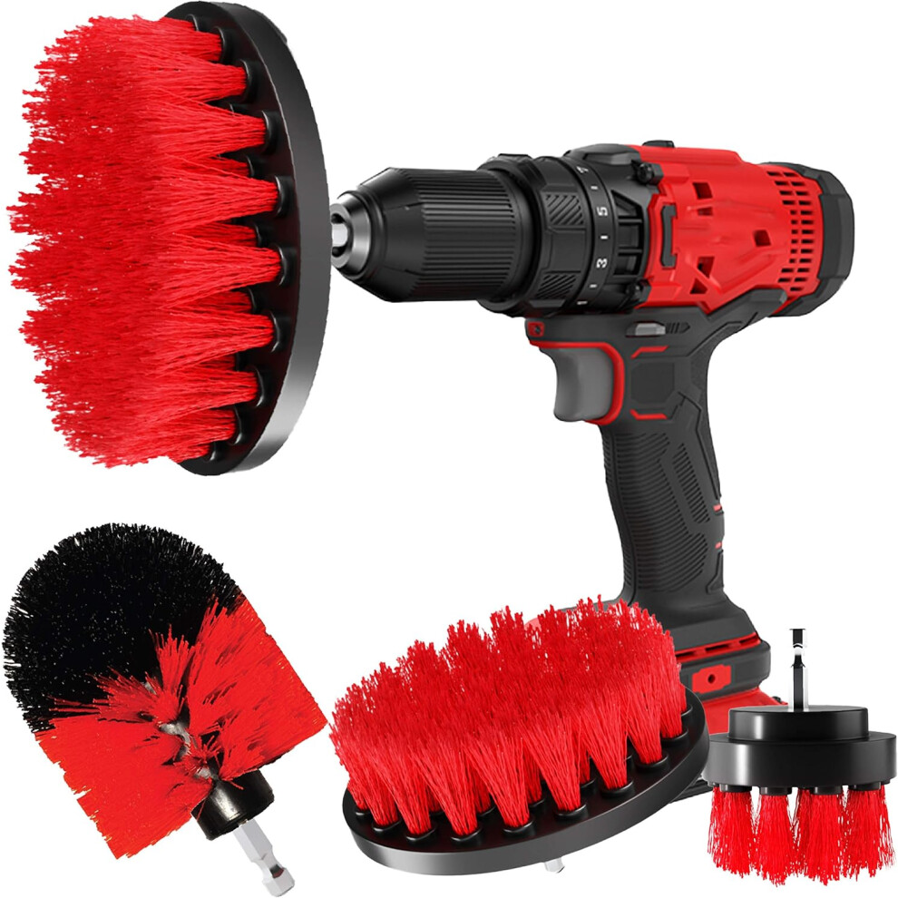 Multi-Purpose Cleaning Drill Attachments, Power Scrubber Set For Heavy Duty Scrubbing, Extension Attachment For Interior Corners, Quick Change Shaft F 9198585363540
