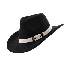 Chapeau haut-de-forme à bord roulé pour mascarades, chapeau-Noir