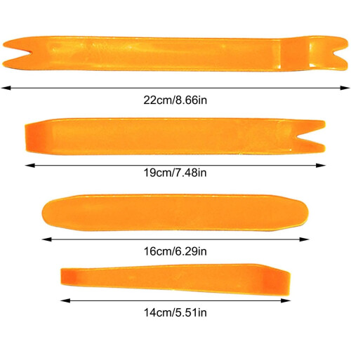 Trim Tool Kit  4Piece Car Panel And Dashboard Removal Tools For Audio Disassembly, Interior Fastener Puller 2