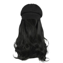 Perruques attachées béret chapeau pour filles femmes-Style 1