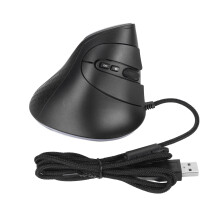 Mouse verticale ergonomico, mouse USB cablato con sensore ottico ad alta risoluzione e 7 pulsanti programmabili, DPI regolabile fino a 7200,