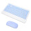 Set tastiera e mouse wireless, combinazione tastiera e mouse Bluetooth wireless, design ultra sottile ricaricabile per PC Mac Windows iOS Android, 7