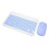Set tastiera e mouse wireless, combinazione tastiera e mouse Bluetooth wireless, design ultra sottile ricaricabile per PC Mac Windows iOS Android, 4