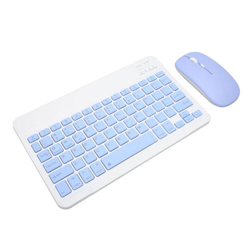 Set tastiera e mouse wireless, combinazione tastiera e mouse Bluetooth wireless, design ultra sottile ricaricabile per PC Mac Windows iOS Android, 2