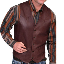 Men's Leather Vest V Neck Soft PU Motorcycle Vest Slim Fit Casual Vintage Faux Leather Gilet 3XL O Wine Classic Sleeveless