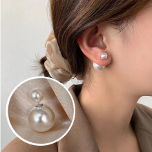 Elegantes pendientes de perlas para orejas sensibles, diseño hipoalergénico resistente al deslustre con postes chapados en oro, joyería sencilla y