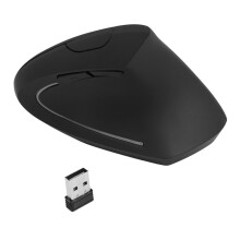Ergonomisk vertikal mus for arbeid og spilling, 2,4G trådløs med justerbar DPI og stille klikkteknologi, opplyst batteridrevet mus for bærbar PC D