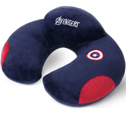 Comfortable Double Support Neck Pillow, Ergonomic Ways for Head Neck Chin Support, Breathable Fabric Shell, Flat-Back Design, Machine Washable Microbe 1