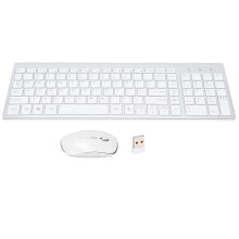Ensemble clavier et souris sans fil avec touches à mécanisme ciseaux silencieuses, design ultra-fin pour ordinateur portable et de bureau,