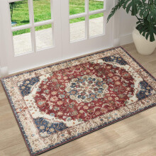 (60x110 cm, VIVA- PRINTED RUG) Modern Non-Slip Rugs Printed Geometric Carpet Mat