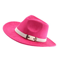 Chapeau Fedoras Vintage, chapeau de Costume pour-rose rouge
