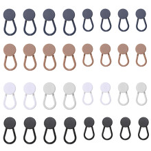 32pcs Button Extenders for Jeans Pants Waistband Expanders in 5 Colors No Sew Reusable Waist Extension for Men and Women