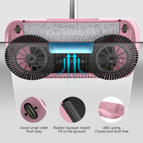 Manual Sweeper, Push Type NonElectric Floor Sweeper, 2in1 Carpet and Floor Manual Sweeper Ref: 3583 2