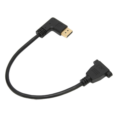 Καλώδιο DisplayPort ορθής γωνίας, υψηλής απόδοσης επέκταση DP, επιχρυσωμένες υποδοχές, 1
