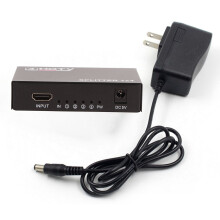Divisor de sinal HDMI 1 entrada/4 saídas de alta velocidade, compatível com espelhamento de tela 4K Full HD para Xbox, PS3, PS4 e Blu-ray Player,