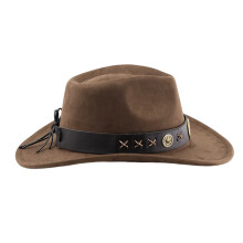 Chapeau de style Homburg Maillard à rivets élégants avec-café