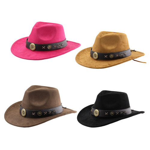Chapeau de style Homburg Maillard à rivets élégants avec-café 1