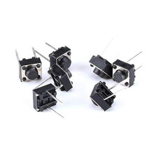 Interruptor de contacto momentáneo para electrónica y pasatiempos, botón pulsador táctil compatible con Arduino para dispositivos