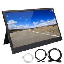 Monitor portatile ultrasottile da 13,3 pollici, ampia compatibilità, schermo anti luce blu Full HD 1080P, doppi altoparlanti integrati per lavoro e