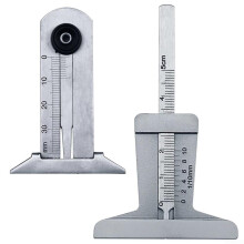 Tire Pattern Vernier Depth Gauge Stainless Steel Car Tyre Calipers Tire Tread Depth Gauge 050mm 2Piece Set