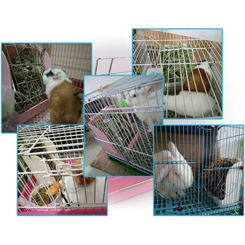 Automatic Feeder Hay Rack Bowl for Small Animals (Blue) 1