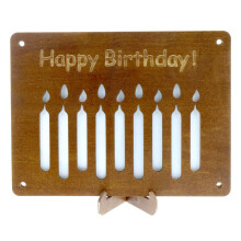Geldgeschenke Geburtstag Aus Holz, Geldgeschenk aus Holz inkl Ständer Kreatives Geschenke Geburtstaggeschenk Grußkarten, Geburtstagskarte Deko