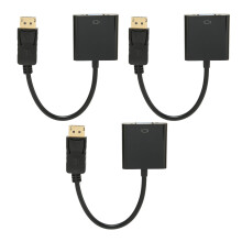 Adaptor DP la VGA pentru monitor, baterie reîncărcabilă cu afișaj HD, conector placat cu aur cu blocare, design compact pentru proiector HDTV,