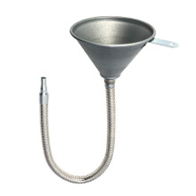 Steel Bendable Spout Funnel With Filter For Easy Pour Oil And Fuel Transfer 2413/16 In