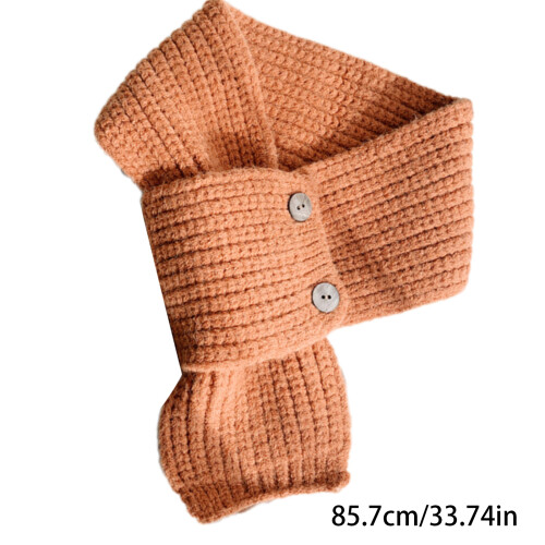 Écharpe de cou à la mode avec fermeture à bouton pour la-Noir 1
