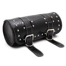 Motorcycle Saddle Bag Leather Waterproof Tool Roll, Universal Side Bag, Keeps Gear Safe, Fits Most Bikes