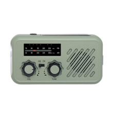 Emergency Radio Hand Crank Solar Powered Rechargeable AM/FM/WB Flashlight for Camping, Hiking, Home Always Ready