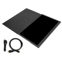 Monitor portátil para laptop, tela IPS FHD LED de 15,6 polegadas com amplo ângulo de visão e imagem vívida HDR, design ultrafino compatível com
