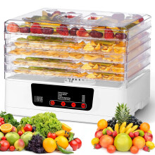 Food Dehydrator For Fruits And Vegetables, Transparent Lid, Timer, Compact For Home Use, Preserves Nutrients