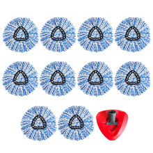 Mikrofiber spinnmopp-påfyll, enkel rengjøring av moppehodeutskiftning, svært absorberende ultrafine fibre fanger opp støv og smuss uten