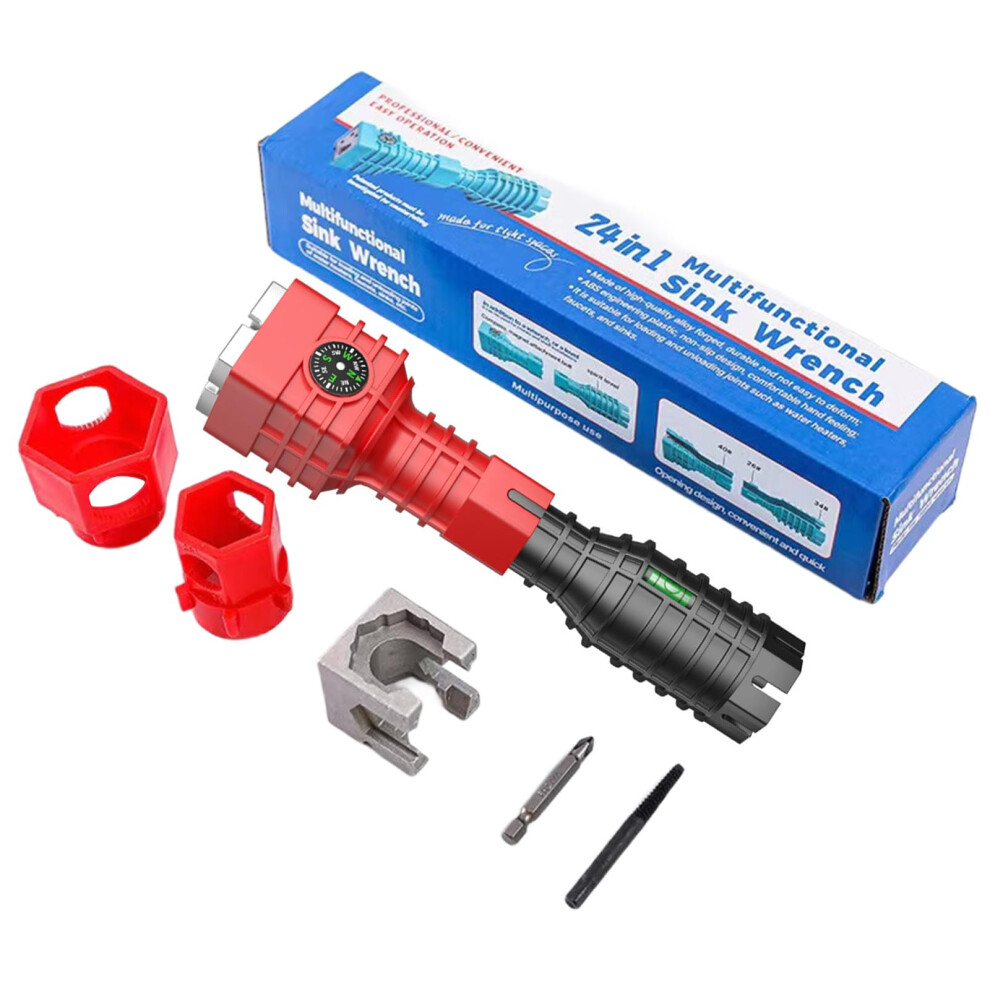 Sink Wrench Multipurpose 24In1 Basin Wrench For Drain Removal Tool And Tub Plumbing Rustresistant Professionalgrade 9365049213141