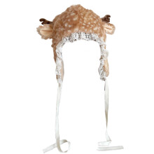Chapeau de cerf en fourrure avec oreilles, couvre-chef-chapeau