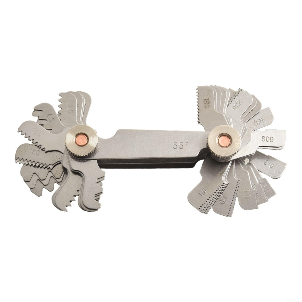 Stainless Steel Thread Gauge Set, 52Pcs Metric 60Degree And Inch 55Degree Teeth For Thread Inspection And 9119770935151