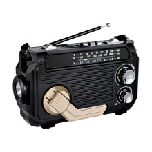 Hand Crank Radio With Solar Charging, Bluetooth MP3, ThreeBand, Plastic, Portable Emergency Radio, Random Color