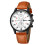 Running Watch Analog Quartz Leather Strap One Size, Versatile For Workout And Office, Brown 1