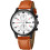 Running Watch Analog Quartz Leather Strap One Size, Versatile For Workout And Office, Brown 4