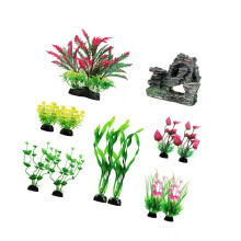 Fish Tanks Rockery Artificial Grass Crafts-Set of 12 pieces