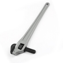 Offset Pipe Wrench, Adjustable, Aluminum Alloy, CrMo Floating Hook Jaw, IBeam Handle, 24 Inch Heavy Duty Plumbing Tool