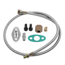 Tubo di alimentazione olio turbo in acciaio inossidabile intrecciato resistente al calore, kit di raffreddamento turbocompressore durevole