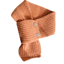 Écharpe boutonnée en Crochet Simple pour adultes et-Tangerine