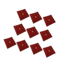 Pack of 10 Colorful Glitters Card Paper 9x9Inches Adhesive-Red
