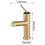 Living And Home Metal Basin Mixer Tap, Gold 5