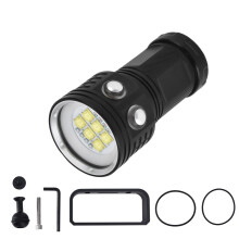 Iluminación sumergible para actividades subacuáticas, luz de buceo profesional con resistencia al agua IPX8 y 7 modos de iluminación, luz LED