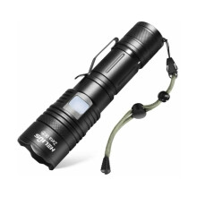 Torcia a LED ricaricabile, torcia tattica zoomabile super luminosa da 30000 lumen con XHP90.2 LED, torcia ad alta luminosità per campeggio,