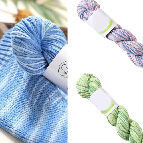 Soft Yarn Hand Dyed Gradient Yarn Cotton Yarn Knitting-Style 4 2