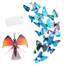 Couronne de fleurs ornée de pinces à cheveux papillon, papillons artificiels pour un look féérique, design réaliste, parfait pour les surfaces